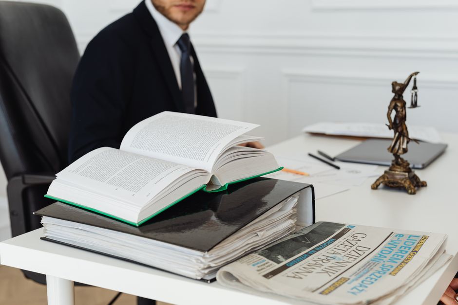 Attorney at work in a law office
